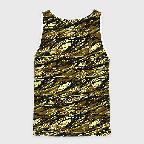 Мужская майка без рукавов Цифровой Охотничий Камуфляж / 3D-Белый – фото 2