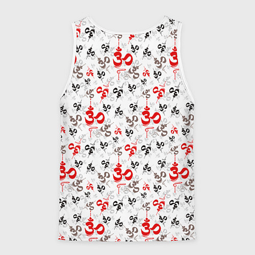 Мужская майка без рукавов Мантра ОМ АУМ / 3D-Белый – фото 2