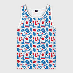 Майка-безрукавка мужская Русский Символизм, цвет: 3D-белый