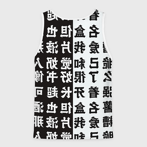 Мужская майка без рукавов Шинобу Кочо и иероглифы Клинок рассекающий демонов / 3D-Белый – фото 2