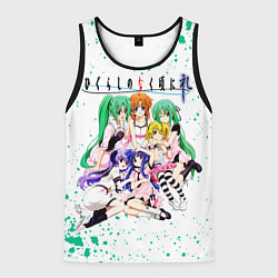 Майка-безрукавка мужская Когда плачут цикады: Карма, персонажи, цвет: 3D-черный