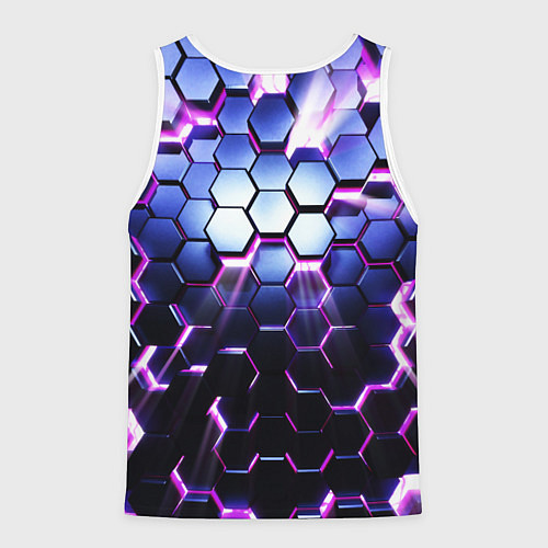 Мужская майка без рукавов Соты - 3d / 3D-Белый – фото 2