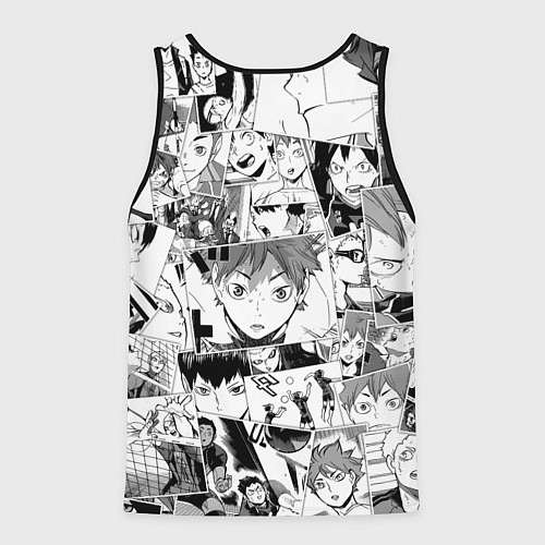 Мужская майка без рукавов Волейбол!! pattern / 3D-Черный – фото 2