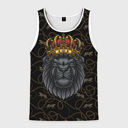 Майка-безрукавка мужская Король лев Black, цвет: 3D-белый
