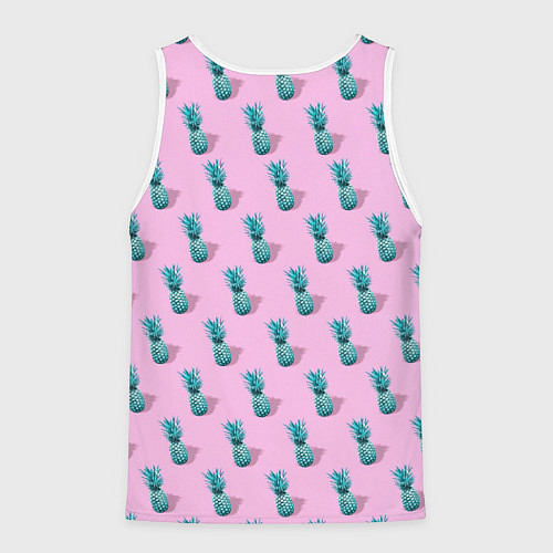 Мужская майка без рукавов Ананасовый неон / 3D-Белый – фото 2