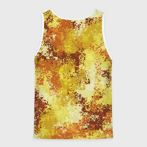 Мужская майка без рукавов Спортивный камуфляж Пикси - Лимон / 3D-Белый – фото 2