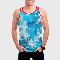 Майка-безрукавка мужская Спортивный камуфляж Пикси - Лагуна, цвет: 3D-красный — фото 2