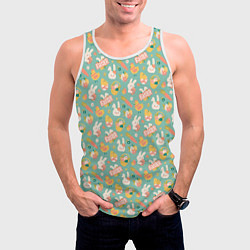 Майка-безрукавка мужская ПАСХАЛЬНЫЙ КРОЛИК, цвет: 3D-белый — фото 2