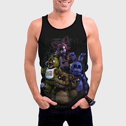 Майка-безрукавка мужская Five Nights at Freddys - FNAF персонажи игры, цвет: 3D-черный — фото 2