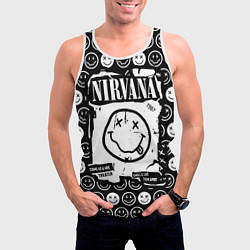 Майка-безрукавка мужская NIRVANA символика, цвет: 3D-белый — фото 2
