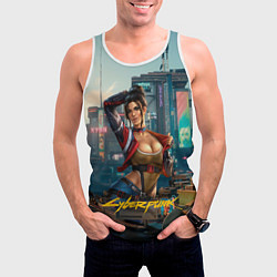 Майка-безрукавка мужская Panam Cyberpunk2077 18, цвет: 3D-белый — фото 2
