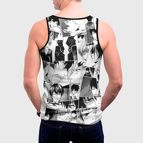 Мужская майка без рукавов Psycho Pass pattern / 3D-Черный – фото 4