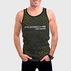 Майка-безрукавка мужская PORSCHE Pro Racing Соты, цвет: 3D-черный — фото 2
