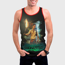 Майка-безрукавка мужская Uncharted Tom Holland, цвет: 3D-красный — фото 2