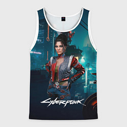 Майка-безрукавка мужская Panam cyberpunk 2077, цвет: 3D-белый