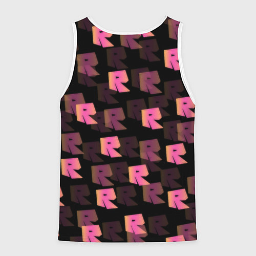 Мужская майка без рукавов ROBLOX ЛОГО / 3D-Белый – фото 2