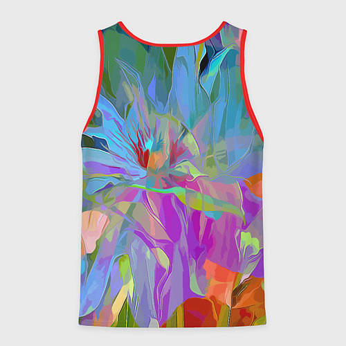 Мужская майка без рукавов Abstract color pattern Summer 2022 / 3D-Красный – фото 2