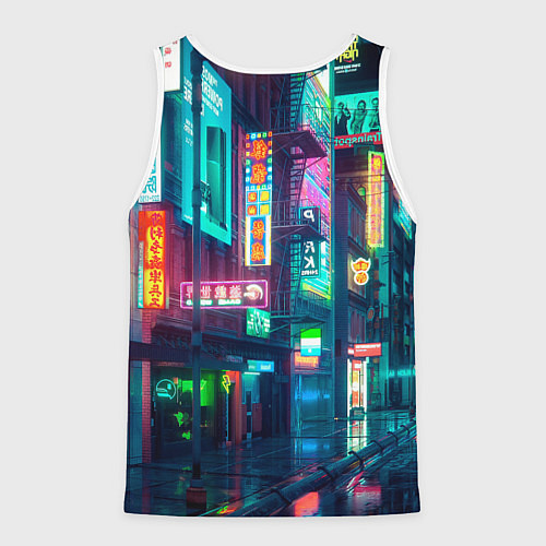 Мужская майка без рукавов Judy Cyberpunk2077 Киберпанк / 3D-Белый – фото 2