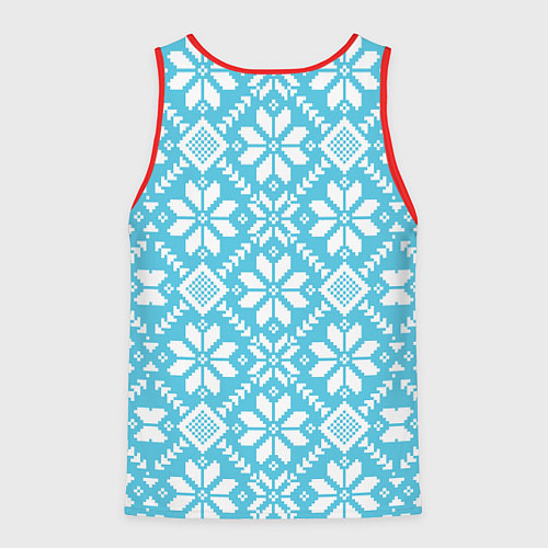 Мужская майка без рукавов Лалафанфан в народных узорах / 3D-Красный – фото 2