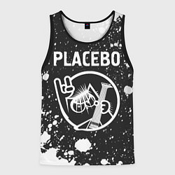 Майка-безрукавка мужская Placebo - КОТ - Брызги, цвет: 3D-черный