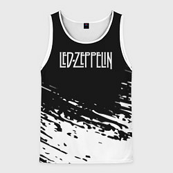 Майка-безрукавка мужская LED ZEPPELIN ЛЕД ЗЕППЕЛИН, цвет: 3D-белый