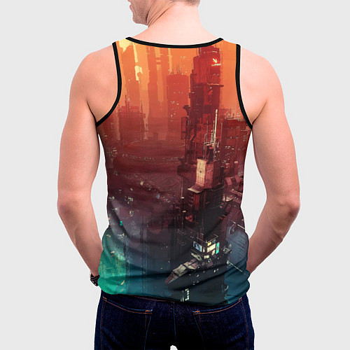 Мужская майка без рукавов Cyberpunk2077 Vi / 3D-Черный – фото 4