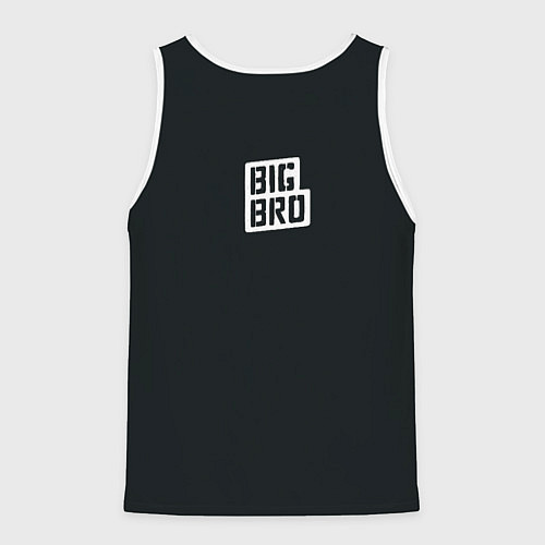 Мужская майка без рукавов Большой братан / 3D-Белый – фото 2