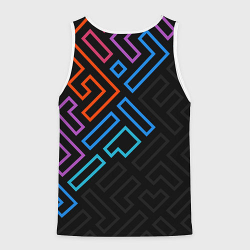 Мужская майка без рукавов НЕОНОВЫЕ ФИГУРЫ НЕОН / 3D-Белый – фото 2