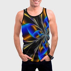 Майка-безрукавка мужская Neon vanguard pattern Fashion 2023, цвет: 3D-черный — фото 2