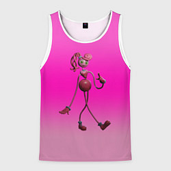 Майка-безрукавка мужская POPPY PLAYTIME МАМА ДЛИННЫЕ НОГИ, цвет: 3D-белый