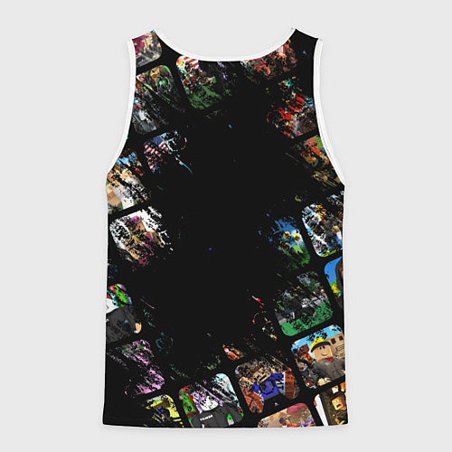 Мужская майка без рукавов ROBLOX СЮЖЕТЫ И ЛОГОТИП / 3D-Белый – фото 2