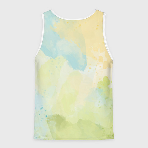 Мужская майка без рукавов Гепард повернул голову и смотрит влево / 3D-Белый – фото 2