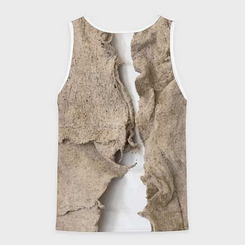 Мужская майка без рукавов Только для Италии Мешковина Рваньё Only for Italy / 3D-Белый – фото 2