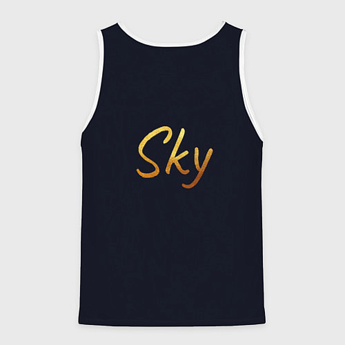 Мужская майка без рукавов Sky Кошачья Маска / 3D-Белый – фото 2