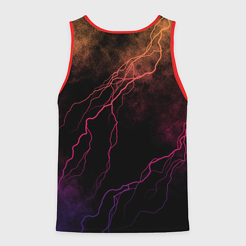 Мужская майка без рукавов V Rising молнии / 3D-Красный – фото 2