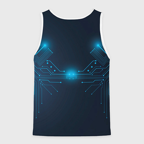 Мужская майка без рукавов Johnny Cyberpunk2077 / 3D-Белый – фото 2