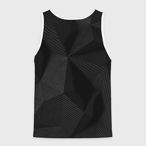 Мужская майка без рукавов КАРБОН ПОЛИГОНЫ / 3D-Белый – фото 2