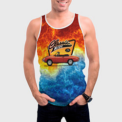 Майка-безрукавка мужская Classic ride, цвет: 3D-белый — фото 2