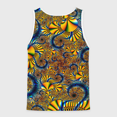 Мужская майка без рукавов FRACTAL COLOR PATTERN / 3D-Белый – фото 2