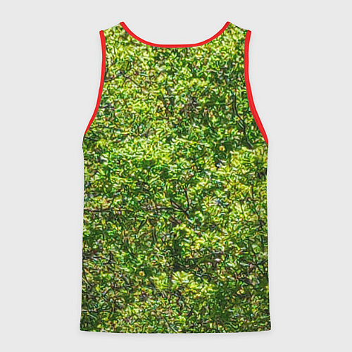 Мужская майка без рукавов Камуфляж Дубки / 3D-Красный – фото 2
