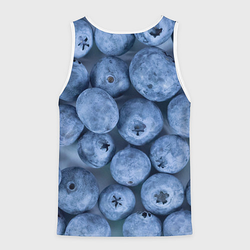 Мужская майка без рукавов Голубика - фон / 3D-Белый – фото 2