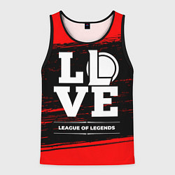 Майка-безрукавка мужская League of Legends Love Классика, цвет: 3D-черный