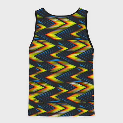 Мужская майка без рукавов Рыжий котик в прыжке / 3D-Черный – фото 2