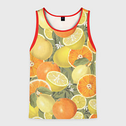 Майка-безрукавка мужская Апельсины и Лимоны, цвет: 3D-красный