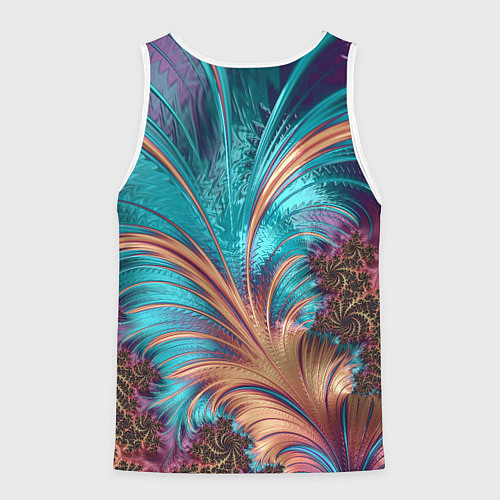 Мужская майка без рукавов Floral composition Цветочная композиция / 3D-Белый – фото 2