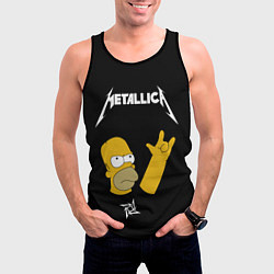Майка-безрукавка мужская Metallica Гомер Симпсон рокер, цвет: 3D-черный — фото 2