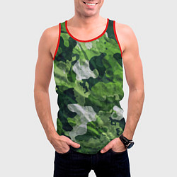 Майка-безрукавка мужская Camouflage Pattern Камуфляж Паттерн, цвет: 3D-красный — фото 2