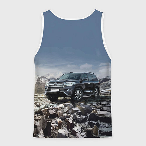 Мужская майка без рукавов Toyota Land Cruiser 200 V8 / 3D-Белый – фото 2
