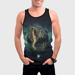 Майка-безрукавка мужская Большая ядовитая змея, цвет: 3D-черный — фото 2