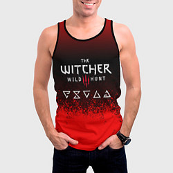 Майка-безрукавка мужская Witcher blood, цвет: 3D-черный — фото 2